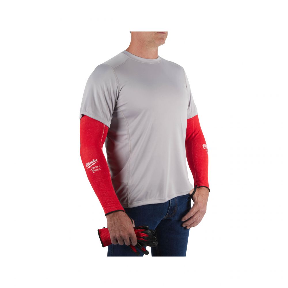 Arm-Schnittschutz Klasse C 40 cm, rot